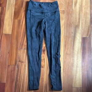 Strong nation reflective Black Leggings